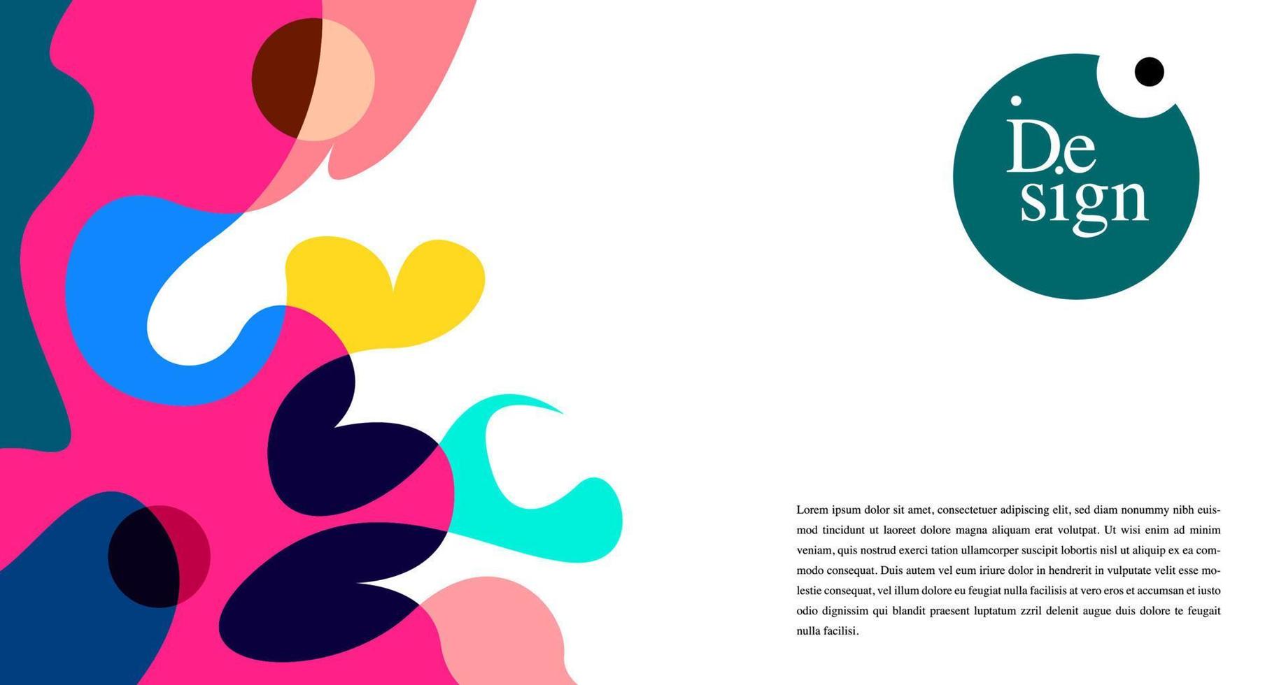 modelo de banner abstrato colorido com texto fictício para web design, página inicial e material impresso vetor