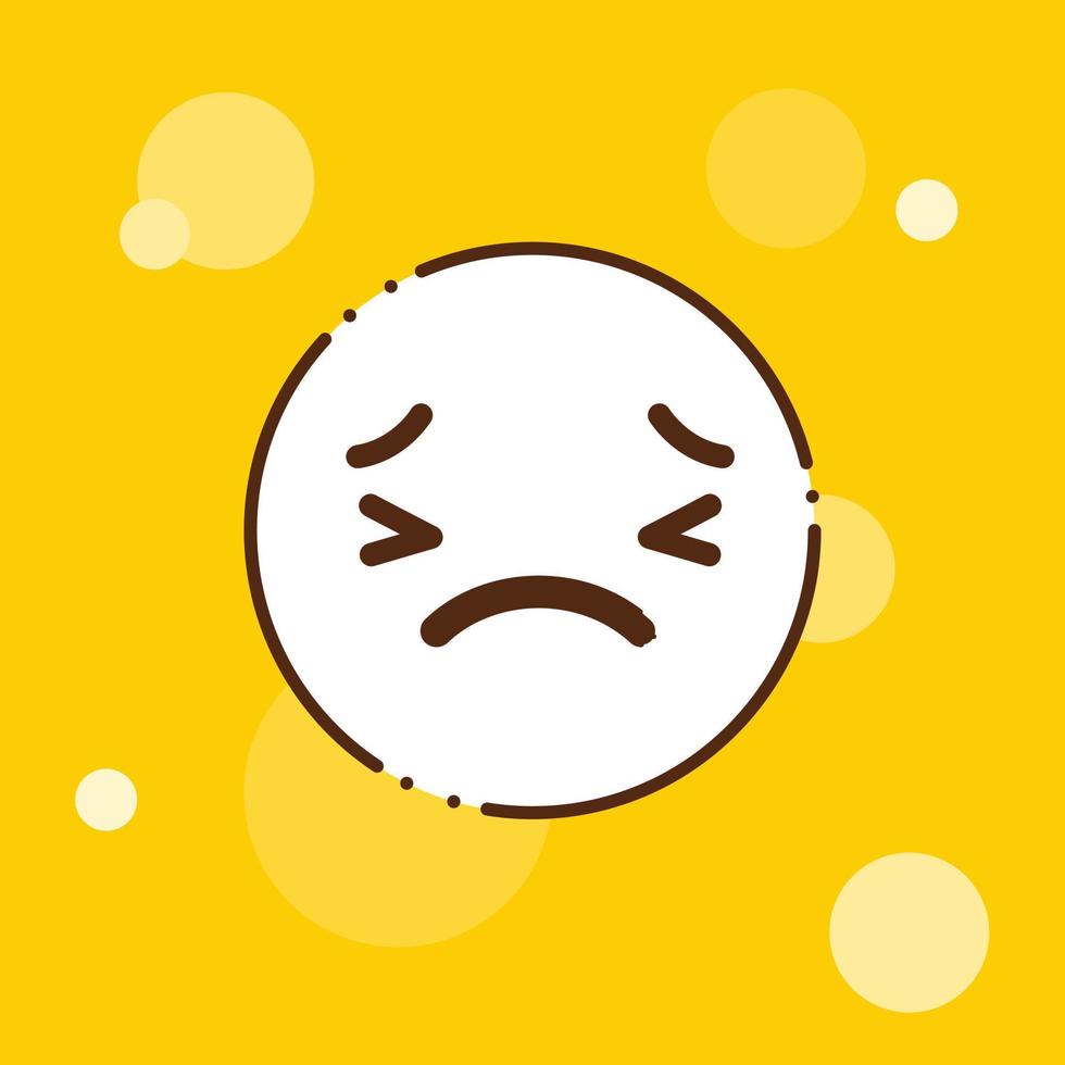 vetor de design de ícone emoji triste