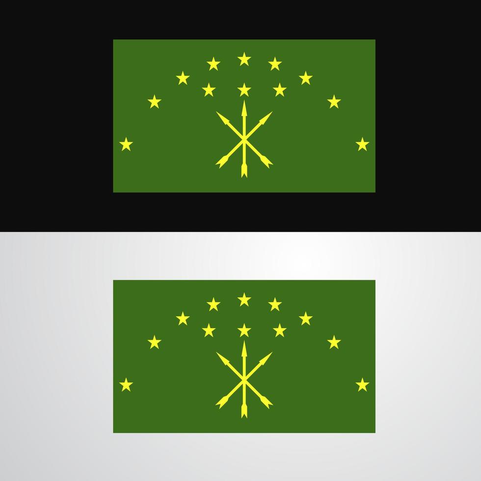 design de bandeira de bandeira adygea vetor