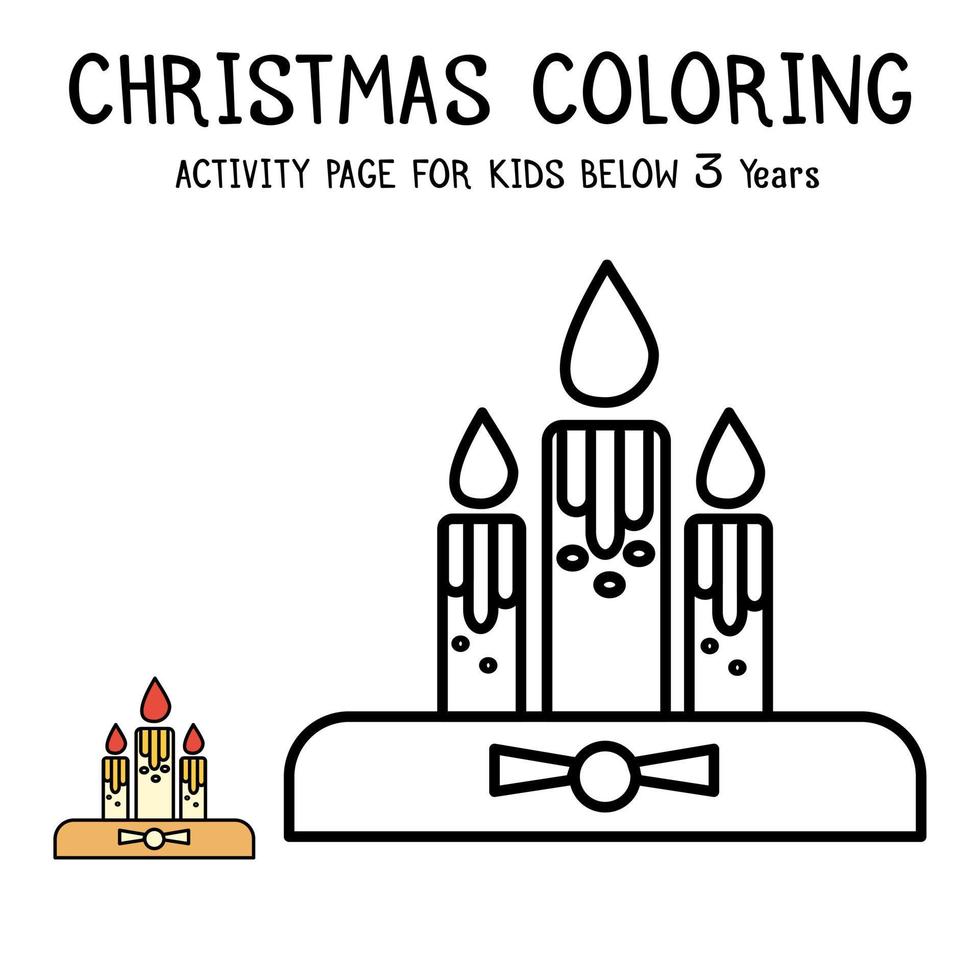 livro de atividades de colorir de natal para crianças menores de 3 anos  14314692 Vetor no Vecteezy