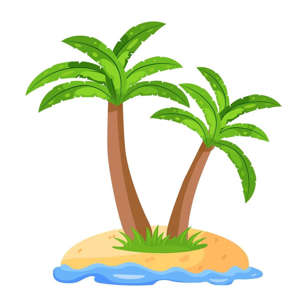 olhe para esta bela ilustração de ilha tropical vetor