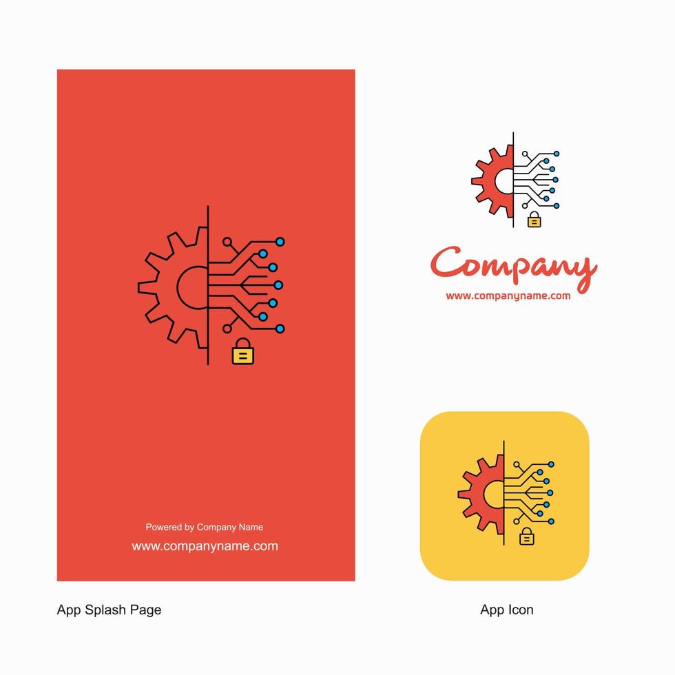 ícone de aplicativo de logotipo da empresa de configuração e design de página inicial elementos de design de aplicativo de negócios criativos vetor