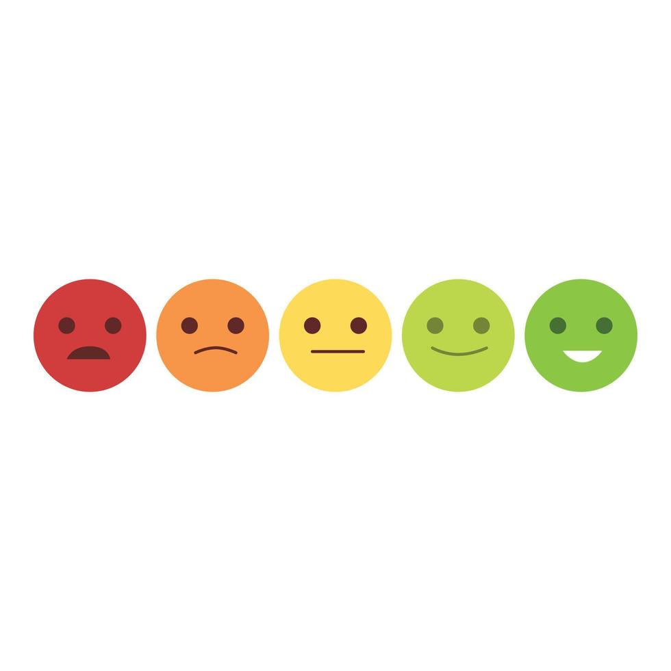 vetor de desenhos animados do ícone de classificação emoji. feedback do cliente