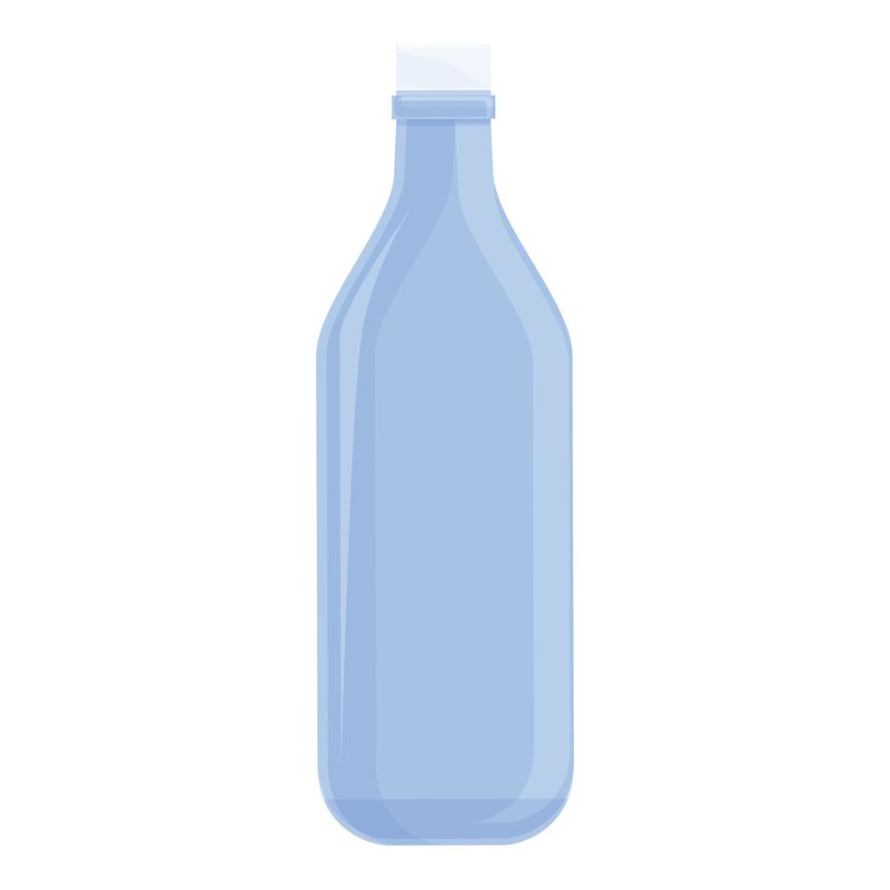 ícone de garrafa de tipo de plástico biodegradável, estilo cartoon vetor