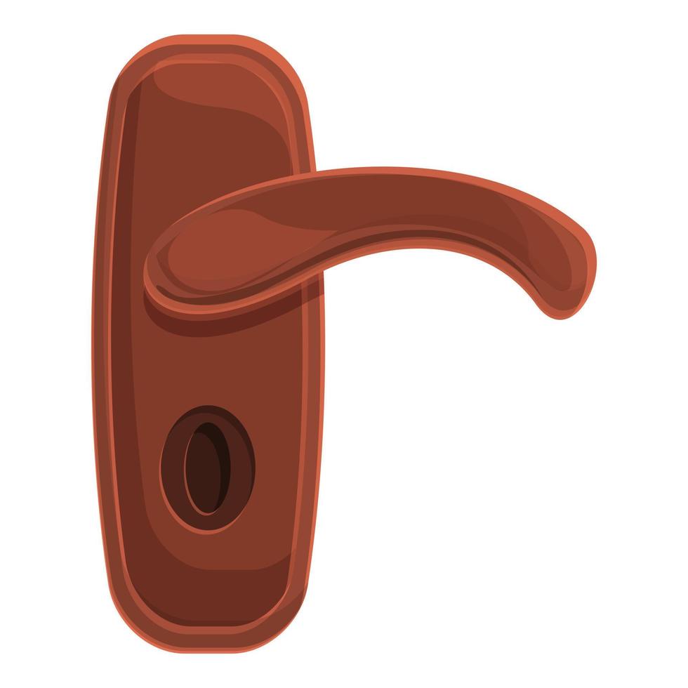 ícone da maçaneta da porta chave, estilo cartoon vetor