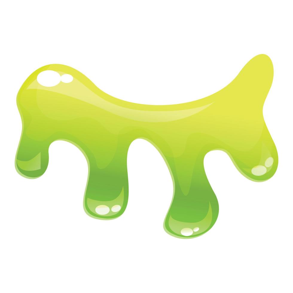 vetor de desenhos animados de ícone de lodo. gotejamento verde