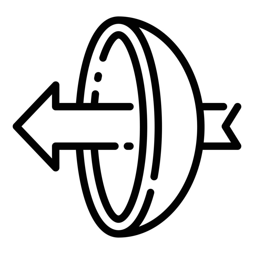 ícone de suporte de lente de contato, estilo de estrutura de tópicos vetor