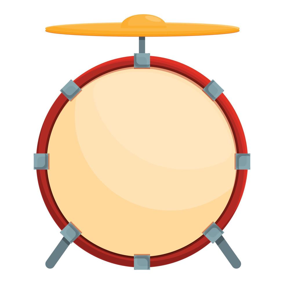 ícone de sino de tambor, estilo cartoon vetor