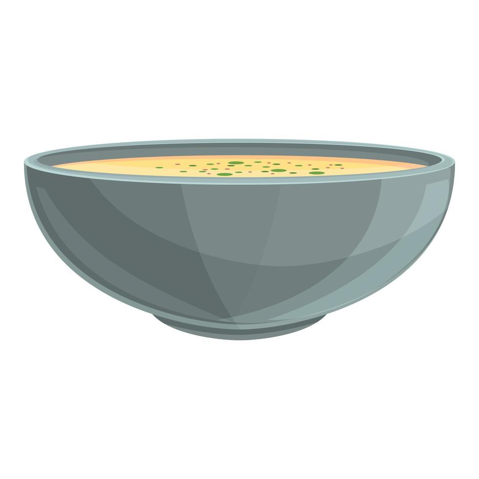 vetor de desenhos animados de ícone de sopa de creme de beterraba. prato de tigela quente