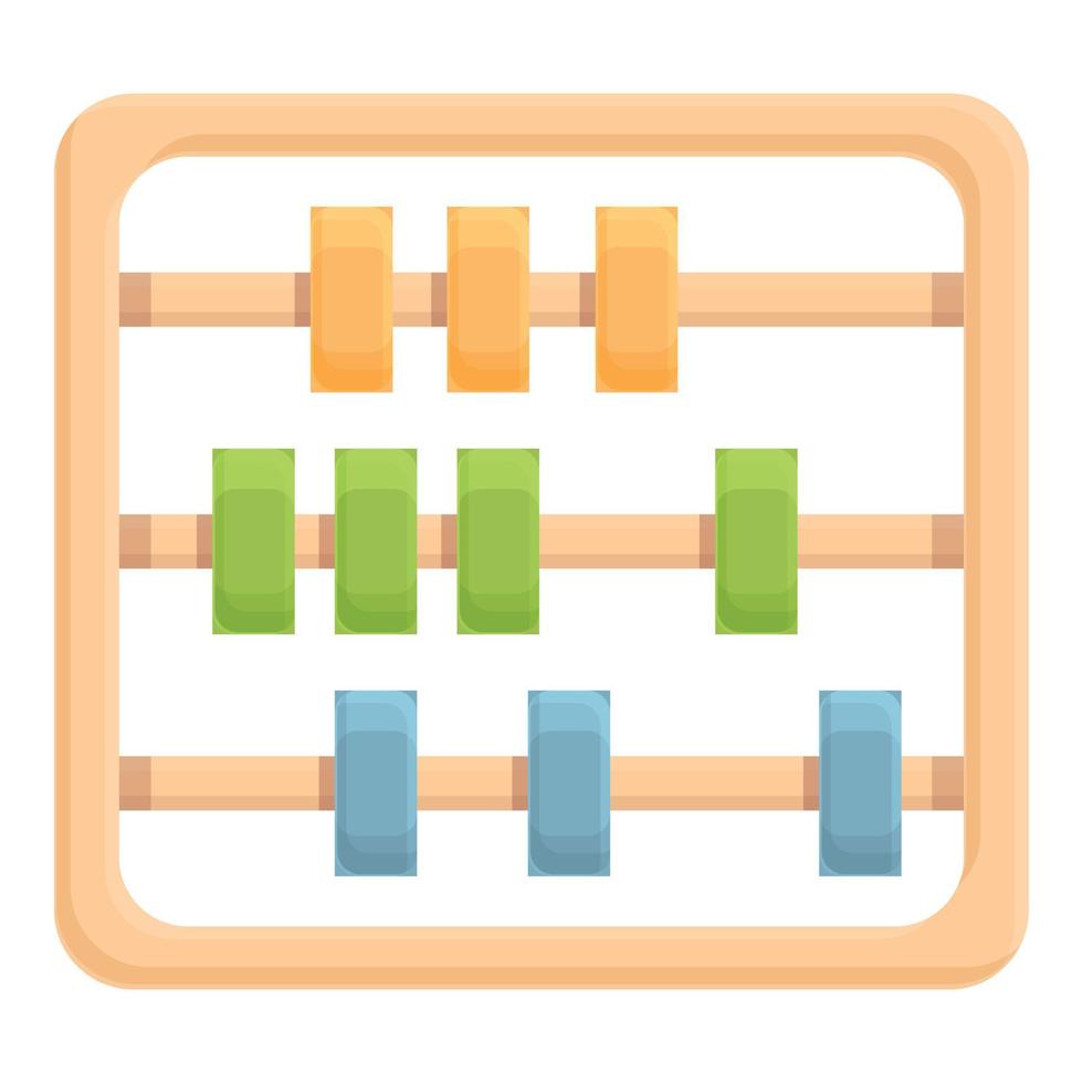 vetor de desenhos animados do ícone do ábaco montessori. brinquedo de madeira