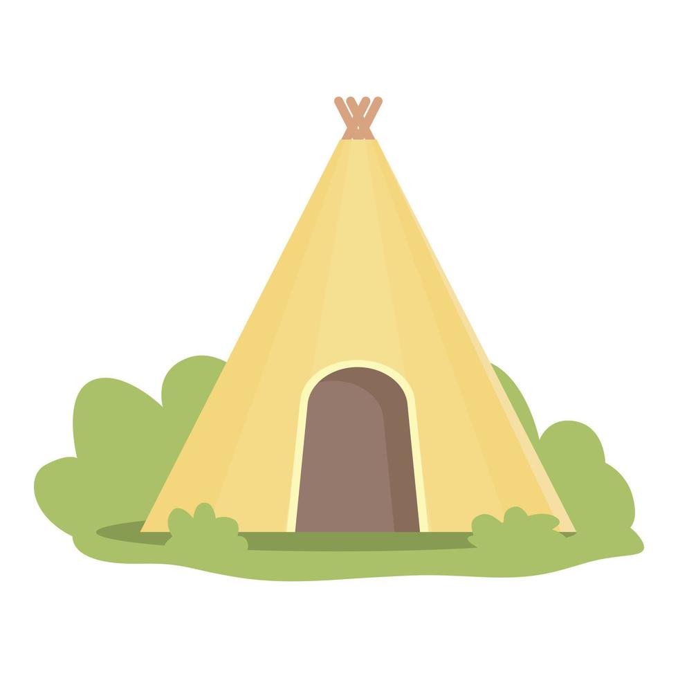 vetor de desenhos animados de ícone de tenda. casa de acampamento