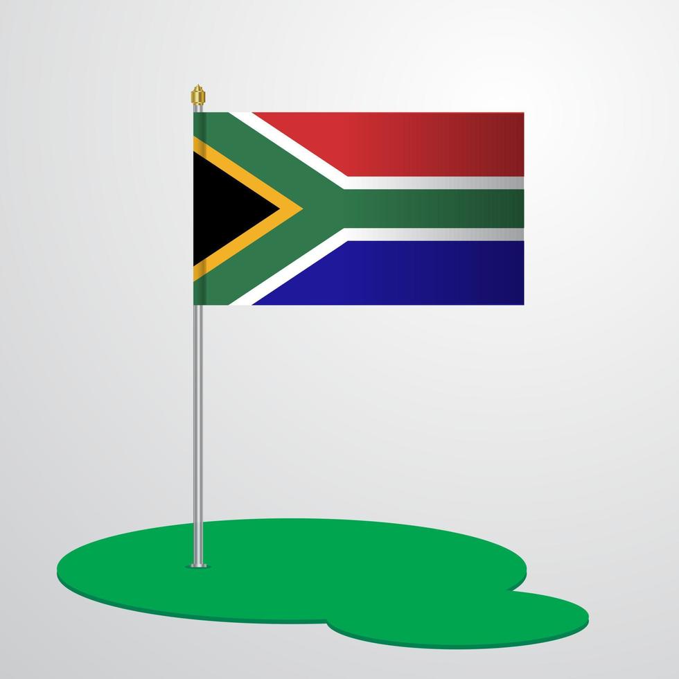 mastro da bandeira da áfrica do sul vetor