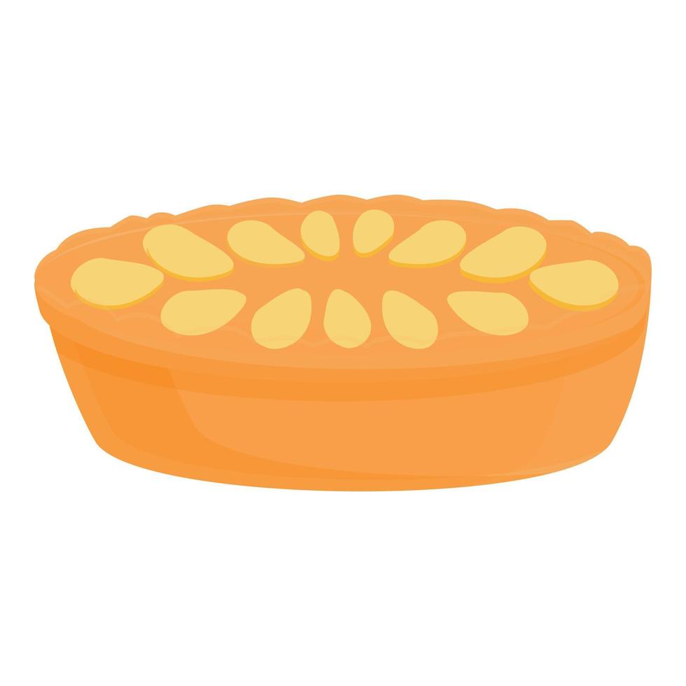 vetor de desenhos animados de ícone de torta de maçã. torta de bolo