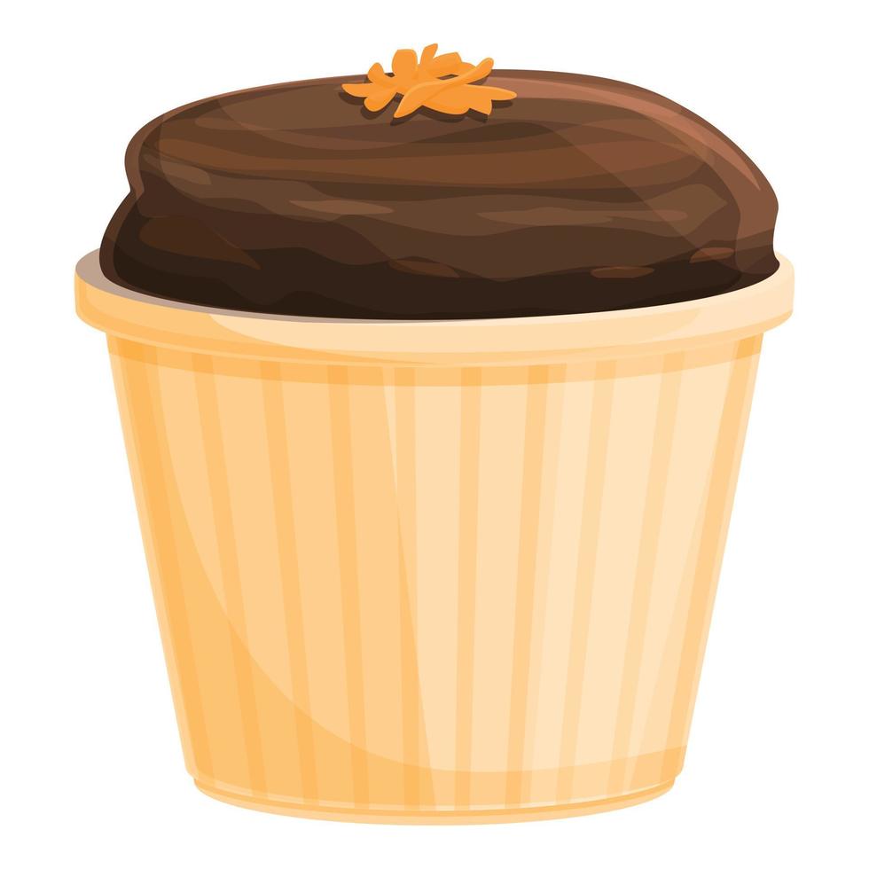 vetor de desenhos animados de ícone de cupcake. bolo de muffin
