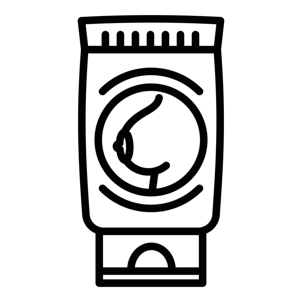 ícone de tubo de creme de amamentação, estilo de estrutura de tópicos vetor