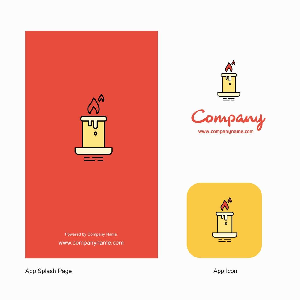 ícone do aplicativo do logotipo da empresa de vela e design da página inicial elementos criativos de design do aplicativo de negócios vetor