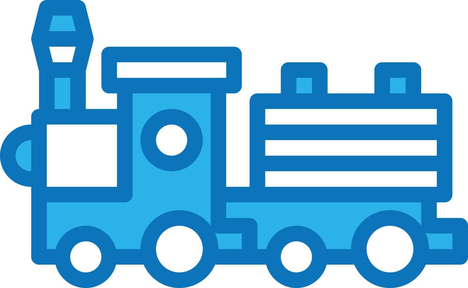 acessórios de bebê de madeira de trem de brinquedo - ícone azul vetor