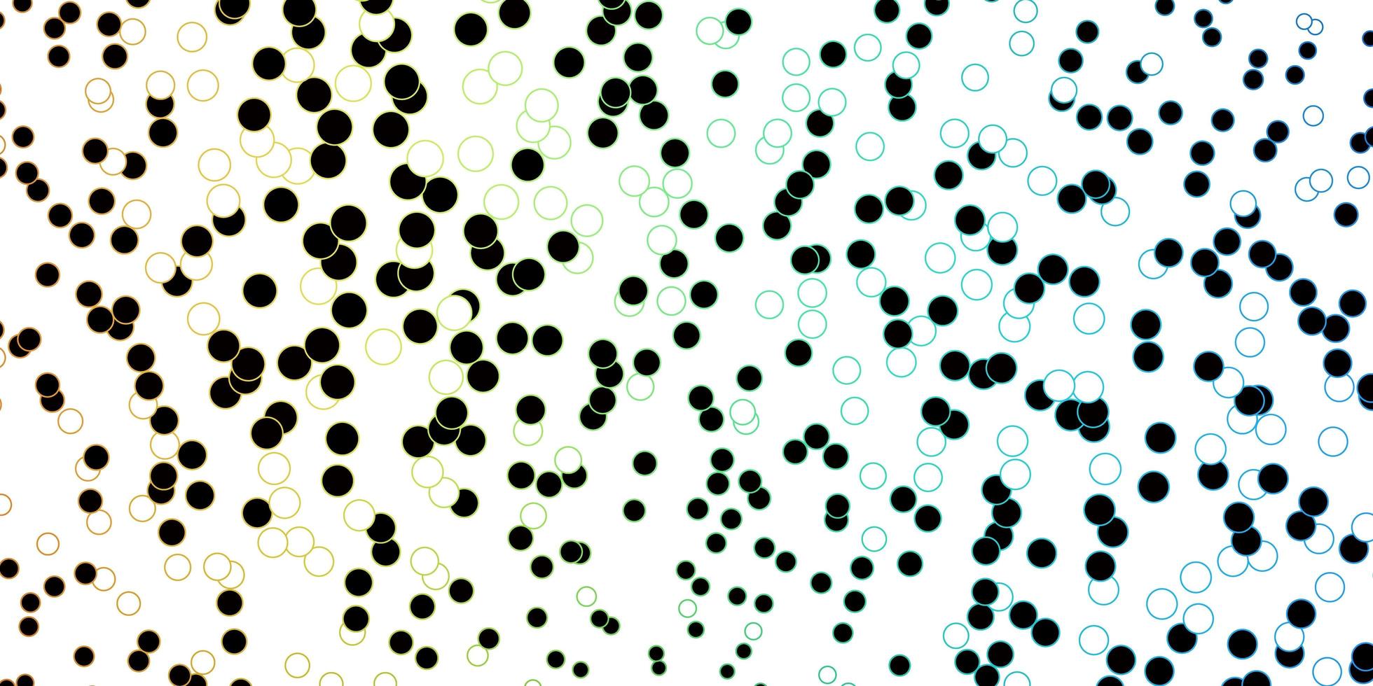 textura de discos contornados em azul, amarelo e verde vetor