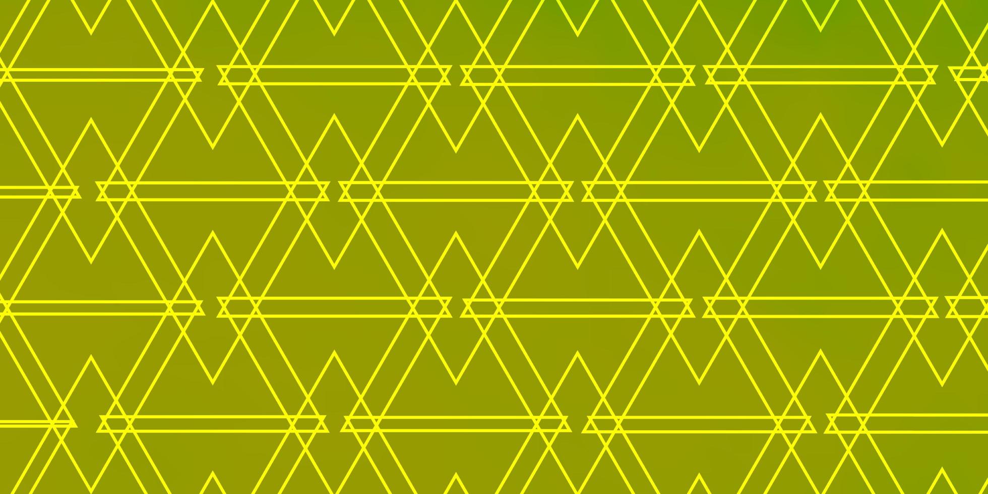 fundo verde e amarelo com triângulos. vetor