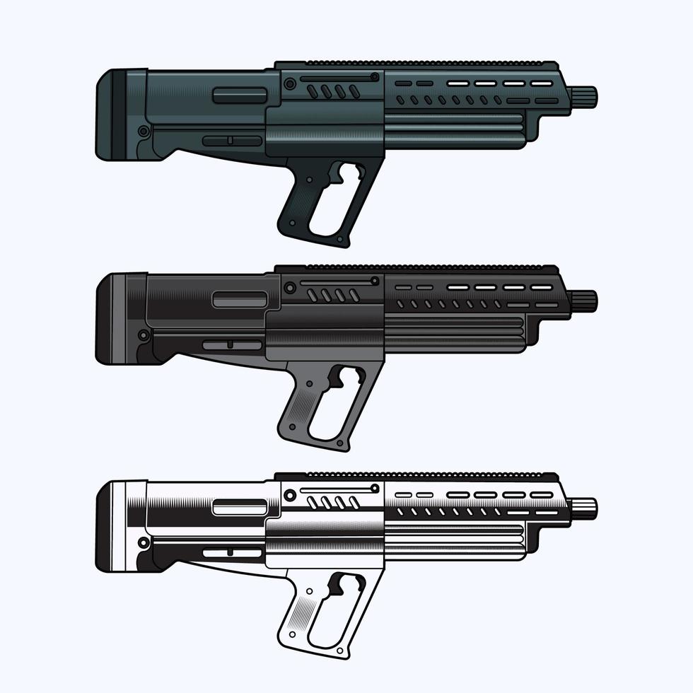 rifles de armas vector fundo branco