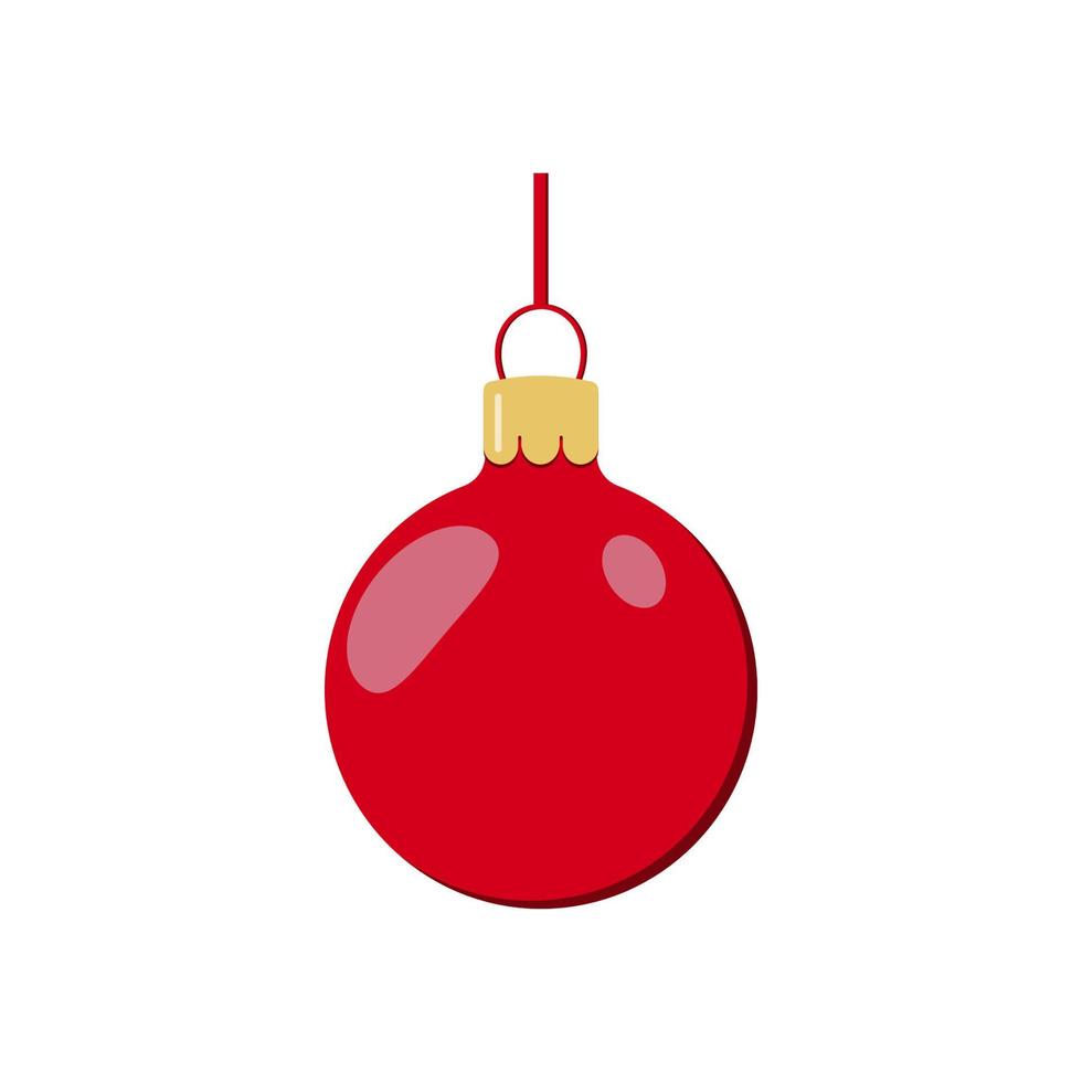 natal, ótimo design para qualquer finalidade. ilustração em vetor da celebração. bola vermelha