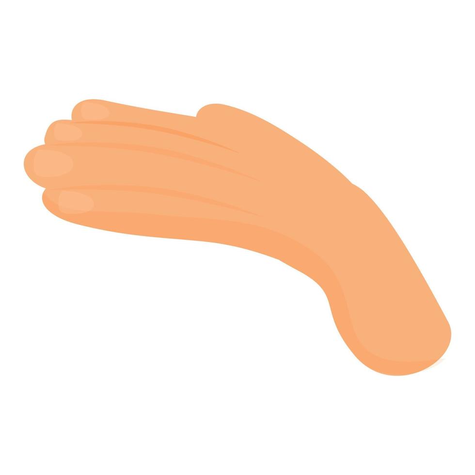 ícone de gesto de mão diário, estilo de desenho animado vetor