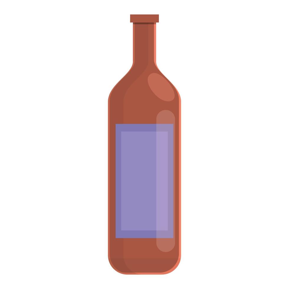 ícone de garrafa de vinho, estilo cartoon vetor