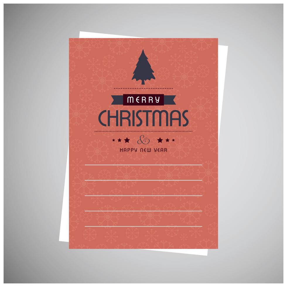 cartão de saudações de natal com design criativo e vetor de tipografia