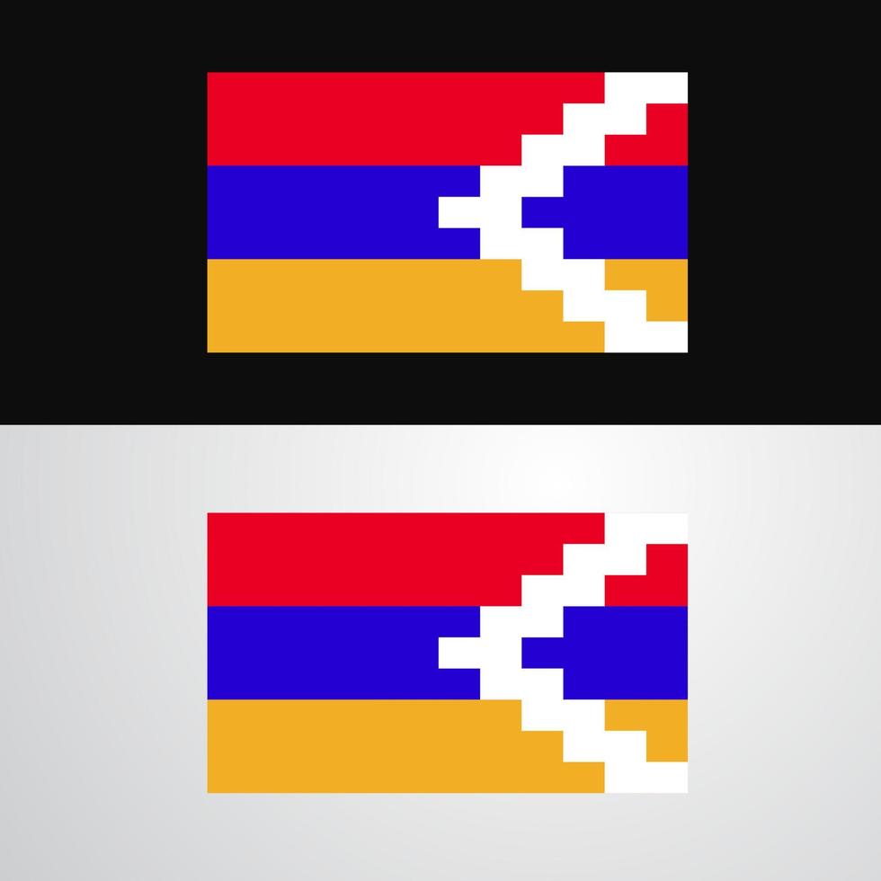 design de bandeira da república de nagorno karabakh vetor