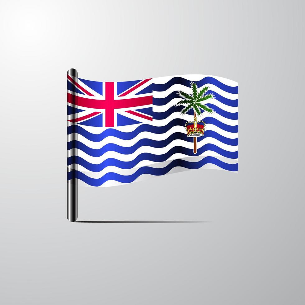 território britânico do oceano índico acenando vetor de design de bandeira brilhante