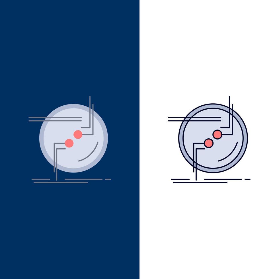 vetor de ícone de cor plana de fio de conexão de conexão de cadeia