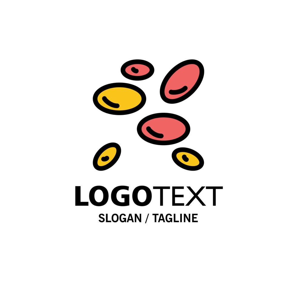 hematologia glóbulos brancos glóbulos brancos glóbulos brancos modelo de logotipo de negócios cor plana vetor