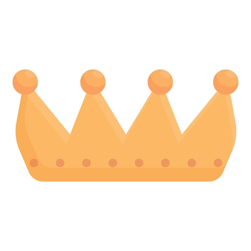 vetor de desenhos animados de ícone de coroa de festa. princesa de ouro