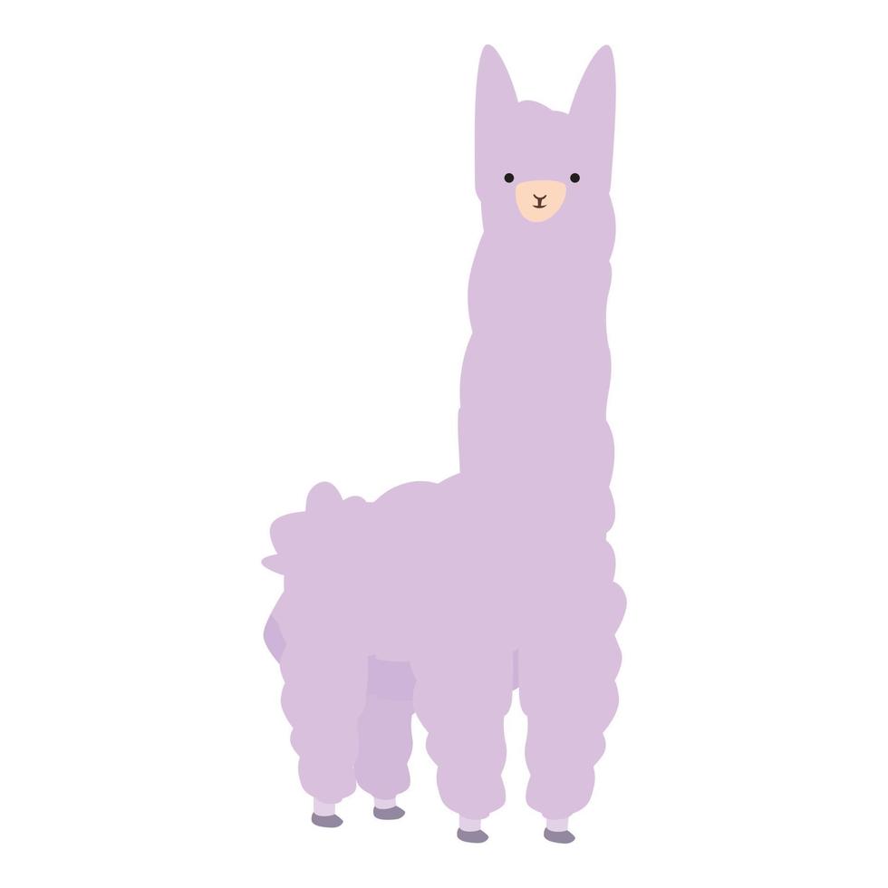 vetor bonito dos desenhos animados do ícone da lama. alpaca peru