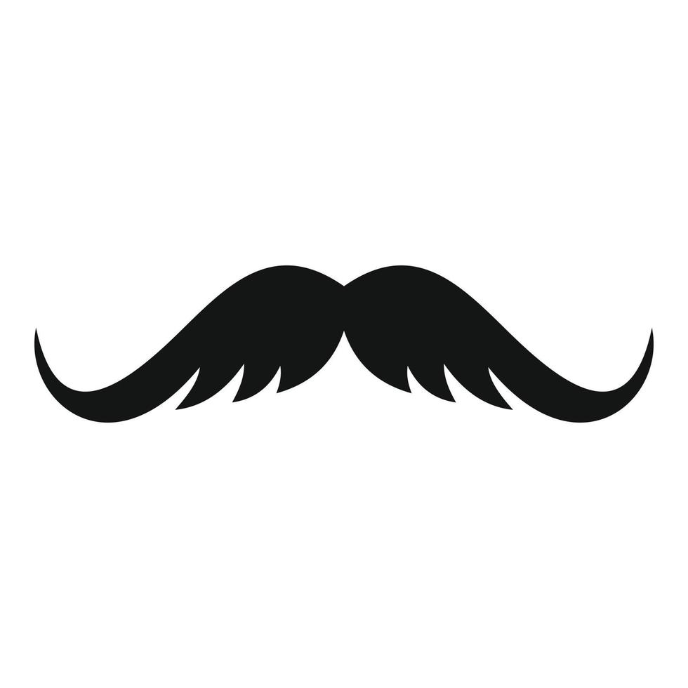 ícone de bigode de corte, estilo simples. vetor