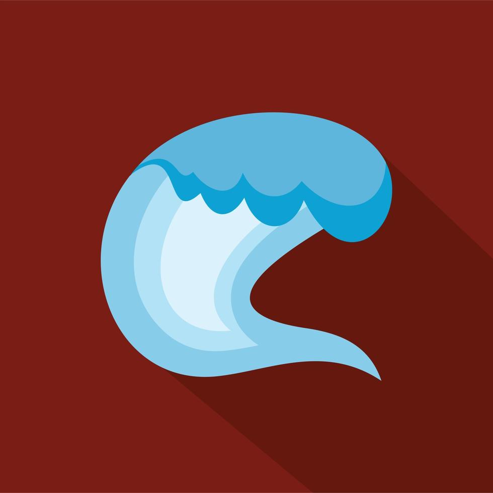 ícone de surf de onda, estilo simples vetor