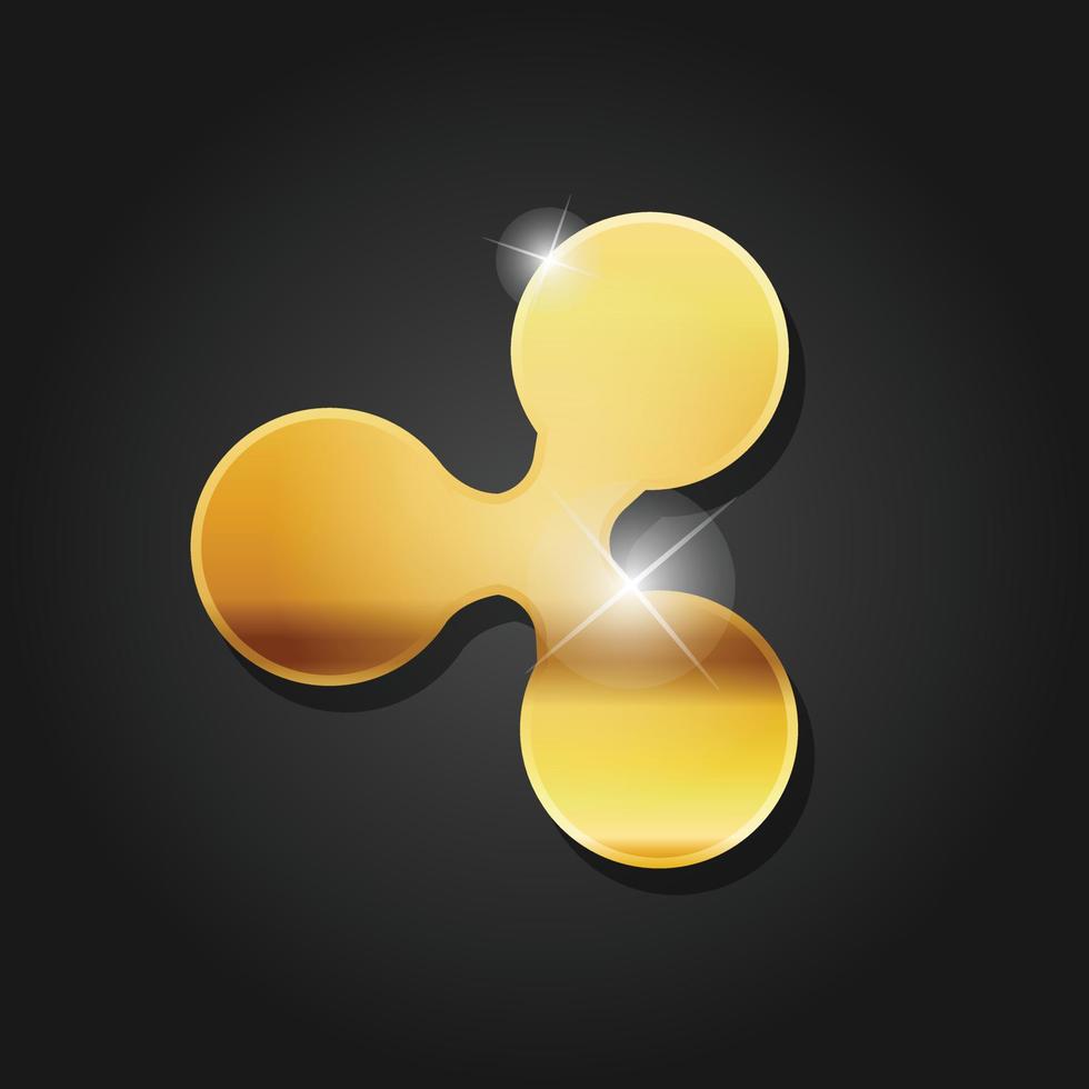 vetor de símbolo de distintivo de ícone de bitcoin dourado brilhante