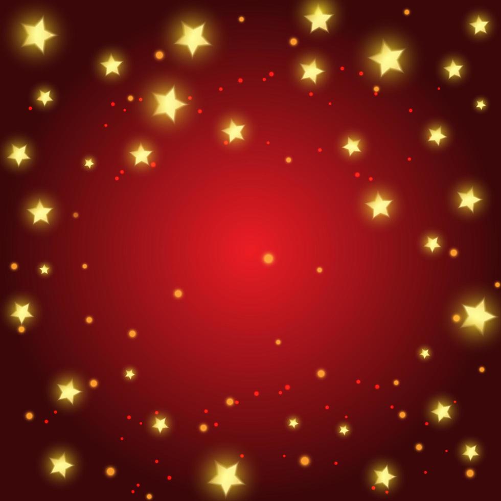 fundo de natal com design de estrelas douradas vetor