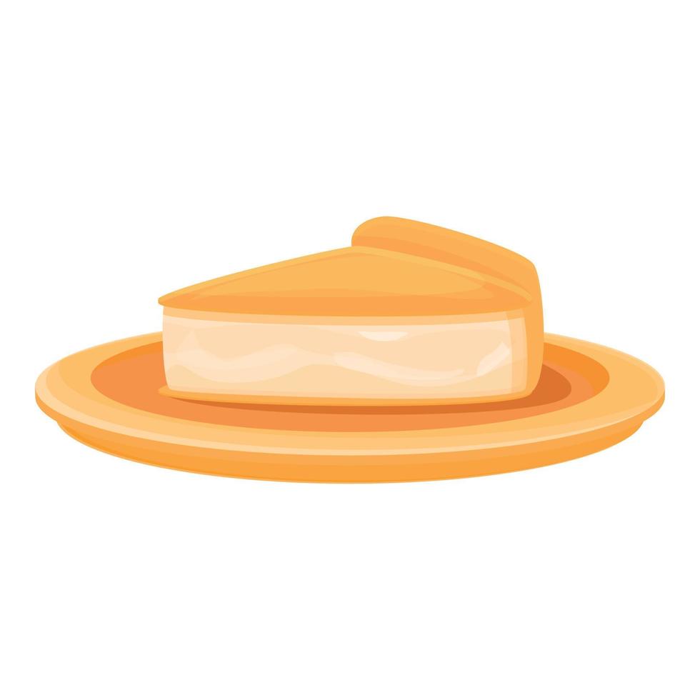 vetor de desenho de ícone de cheesecake de pedaço. bolo de morango