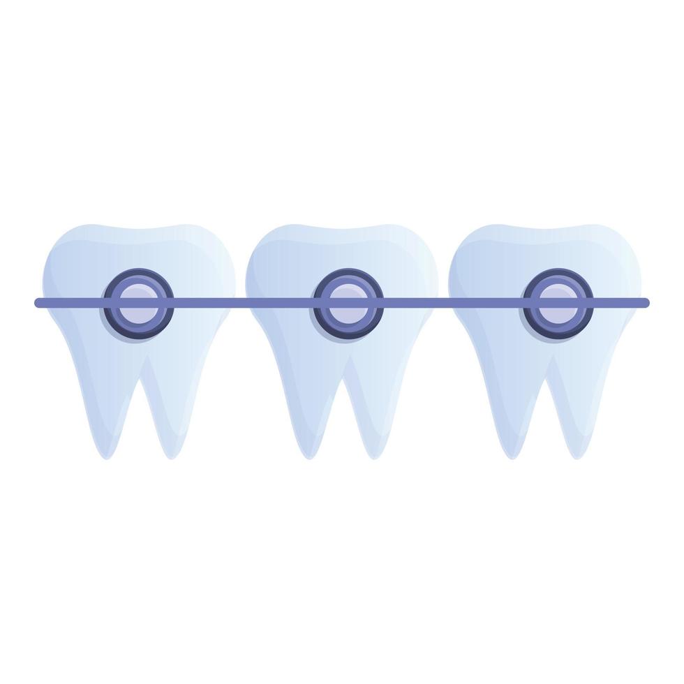 ícone de aparelho dentário, estilo cartoon vetor