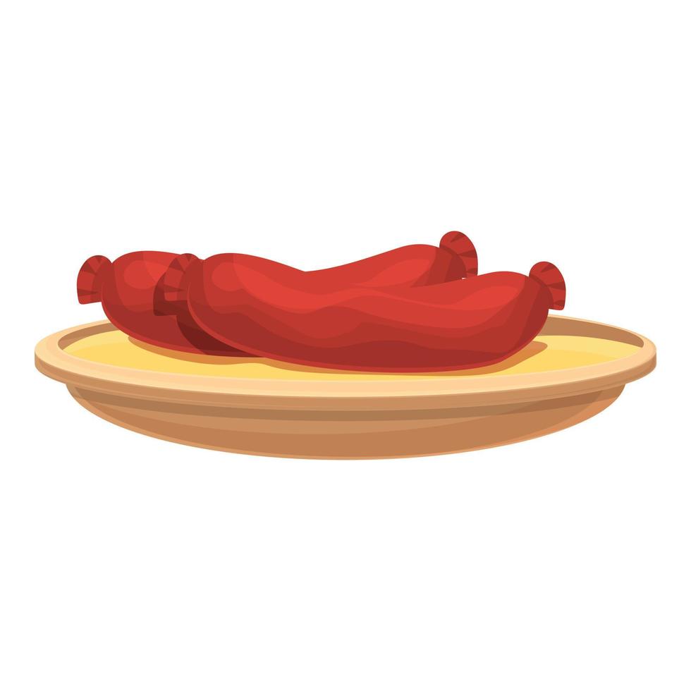vetor de desenhos animados de ícone de salsicha alemã. comida da baviera alemanha