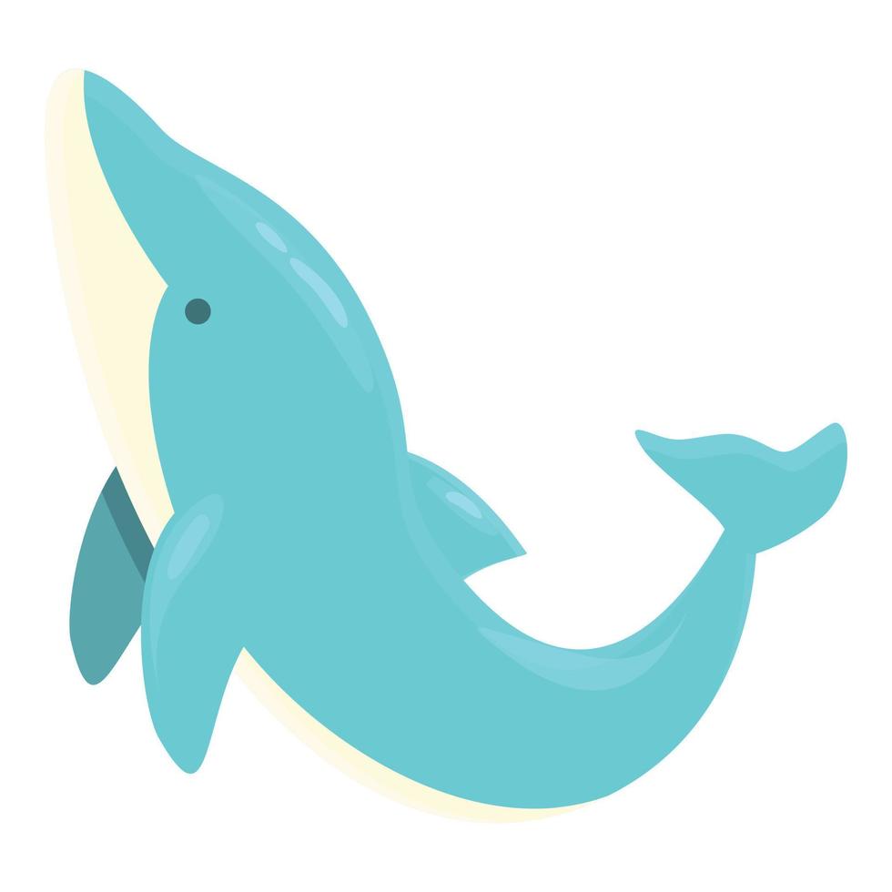 aqua golfinho mostrar ícone dos desenhos animados do vetor. piscina marinha vetor