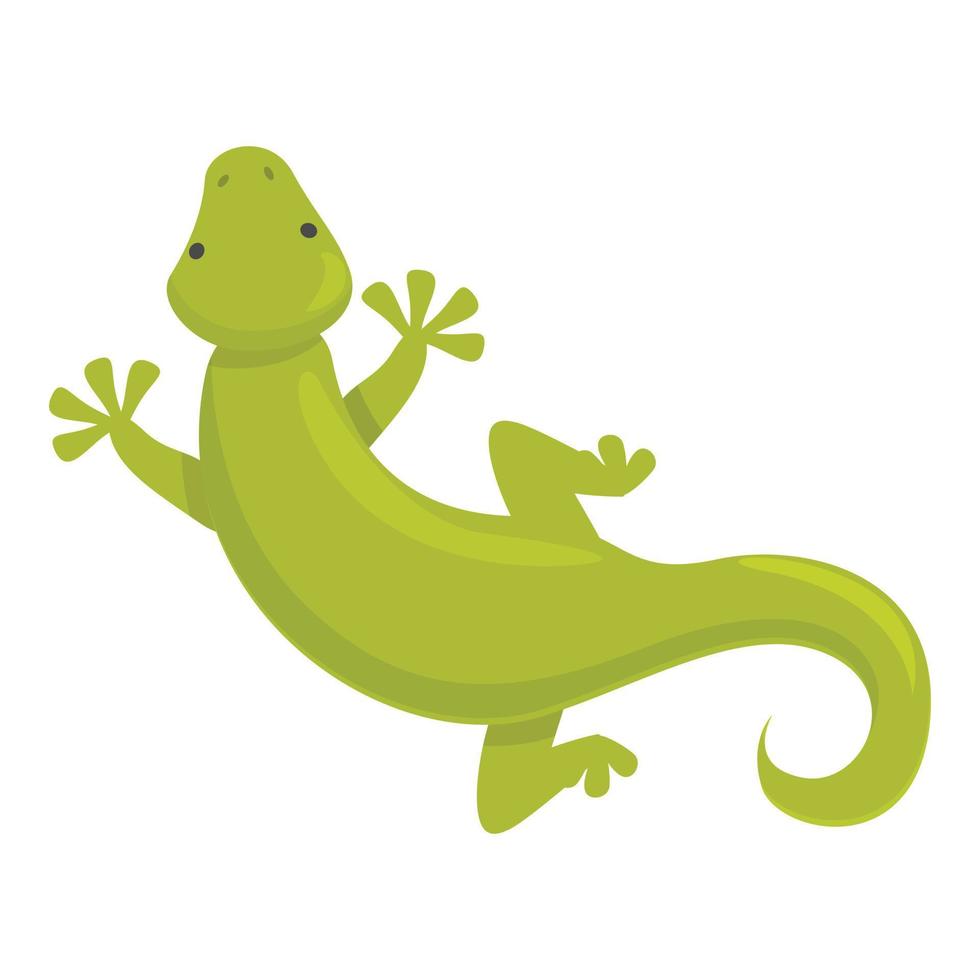 vetor de desenho de ícone de iguana verde. animal lagarto