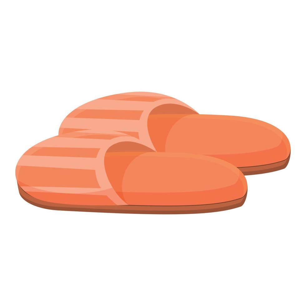 ícone de chinelos laranja, estilo cartoon vetor