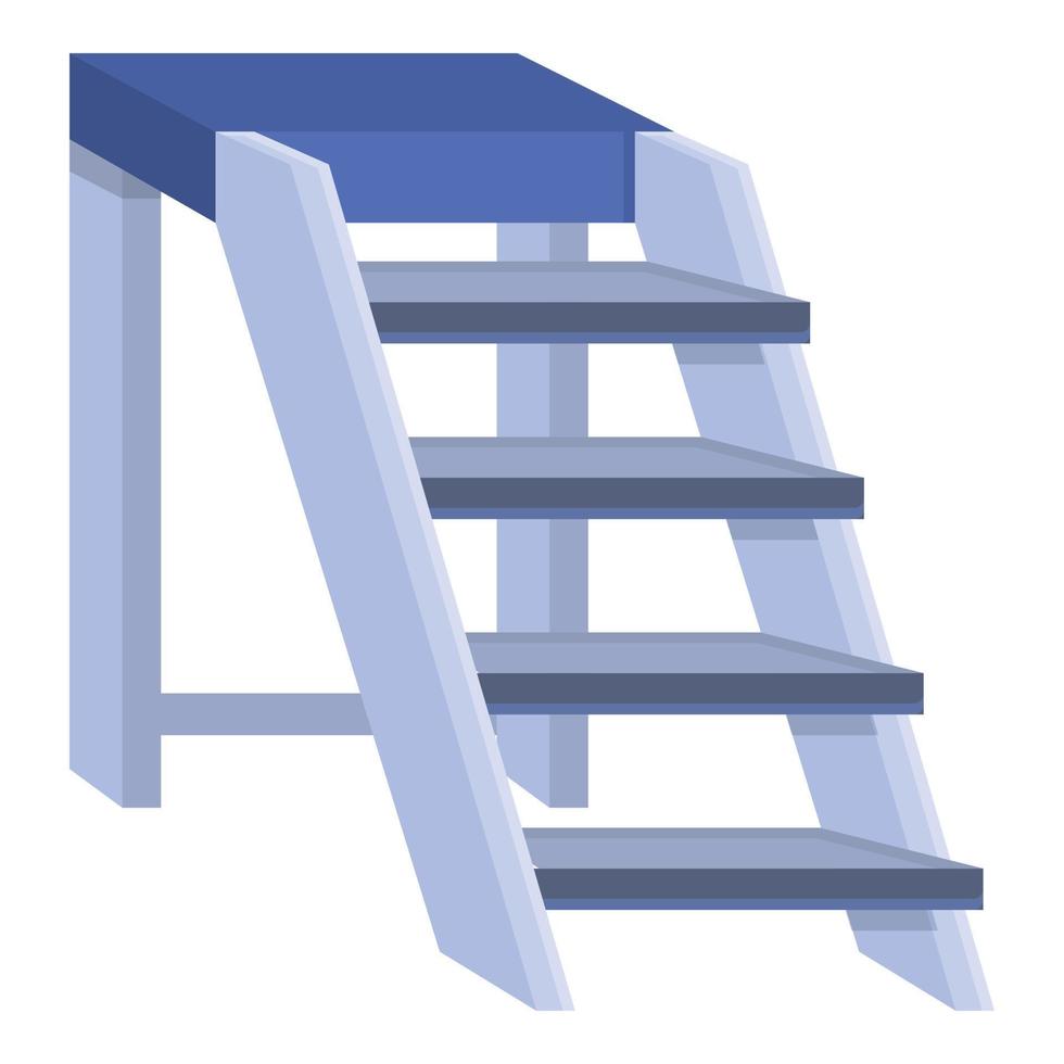 ícone de escada segura, estilo cartoon vetor