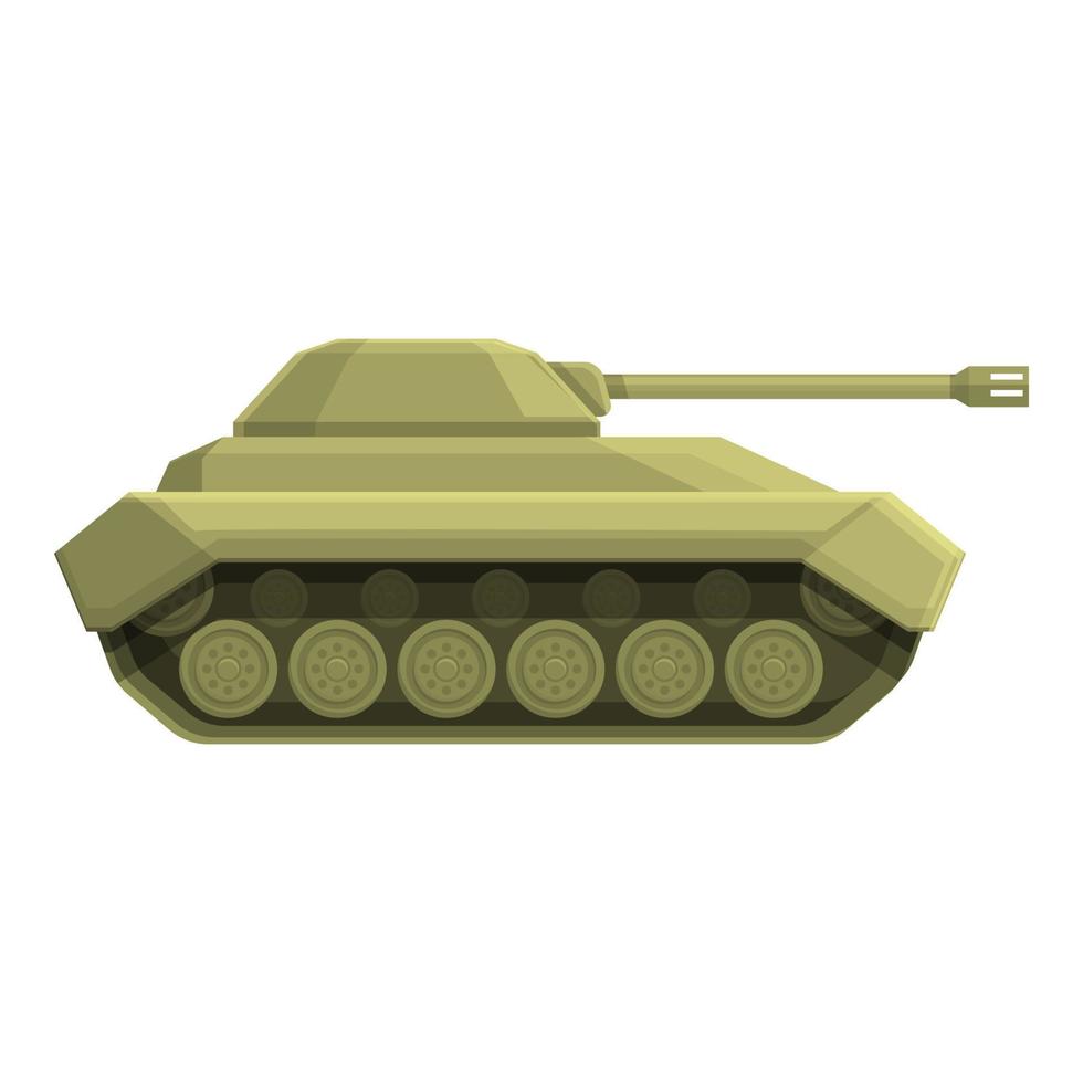 vetor de desenhos animados de ícone de tanque de aço. exército militar