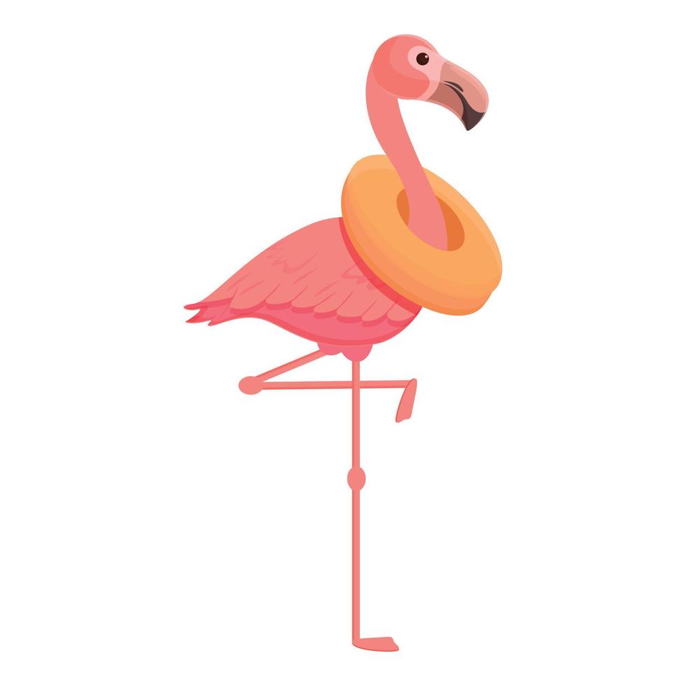 vetor de desenhos animados de ícone animal flamingo. pássaro rosa de verão