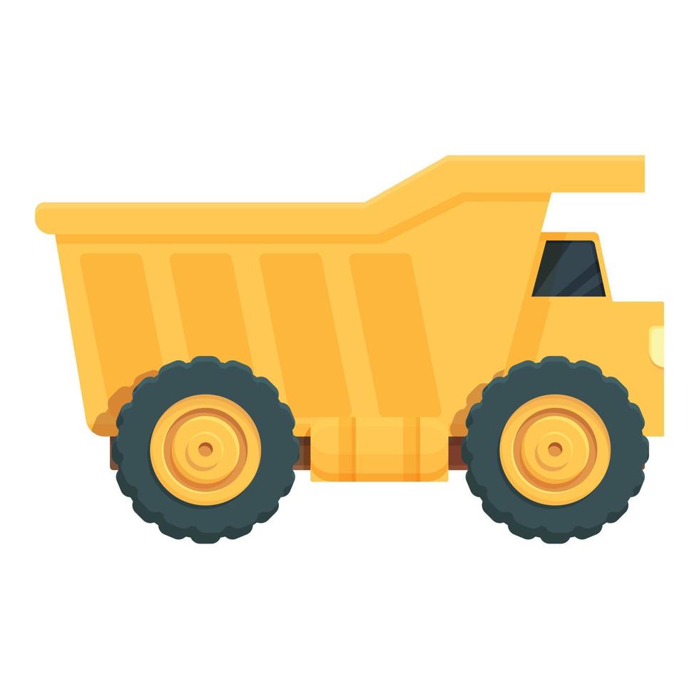 vetor de desenhos animados de ícone de caminhão burro. mina de ouro