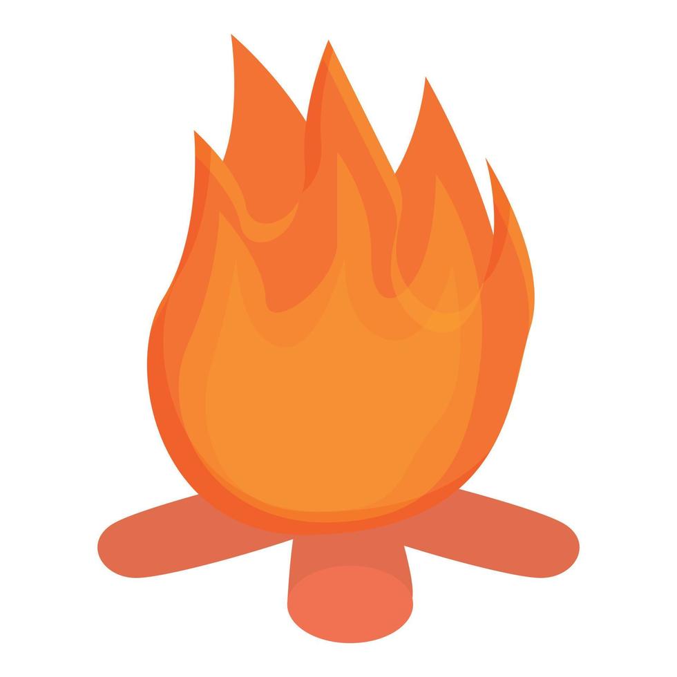 ícone de fogueira de safári, estilo cartoon vetor
