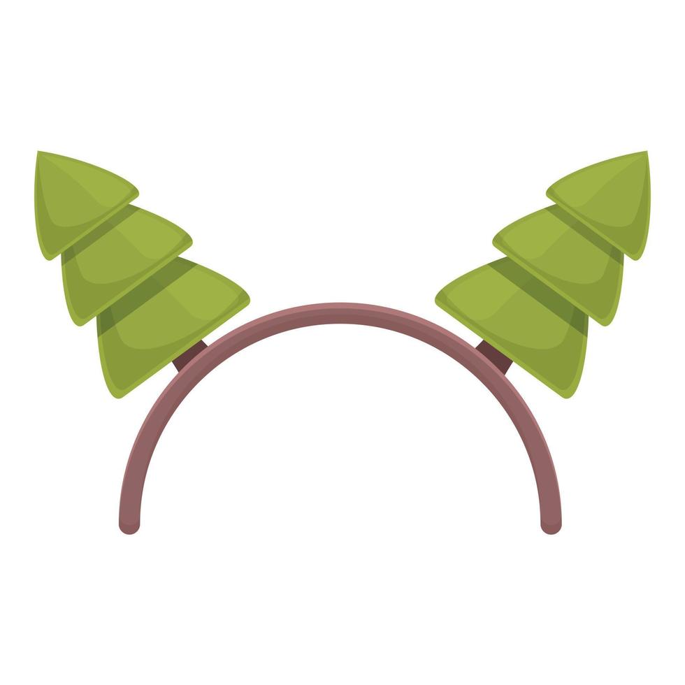 headware abeto árvore ícone dos desenhos animados do vetor. feriado do papai noel vetor